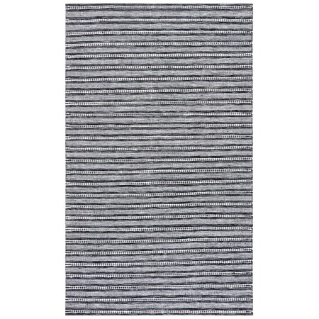 Safavieh 5 x 8 ft. Kilim Flat Weave Rectangle Area Rug Black & Ivory KLM450Z-5